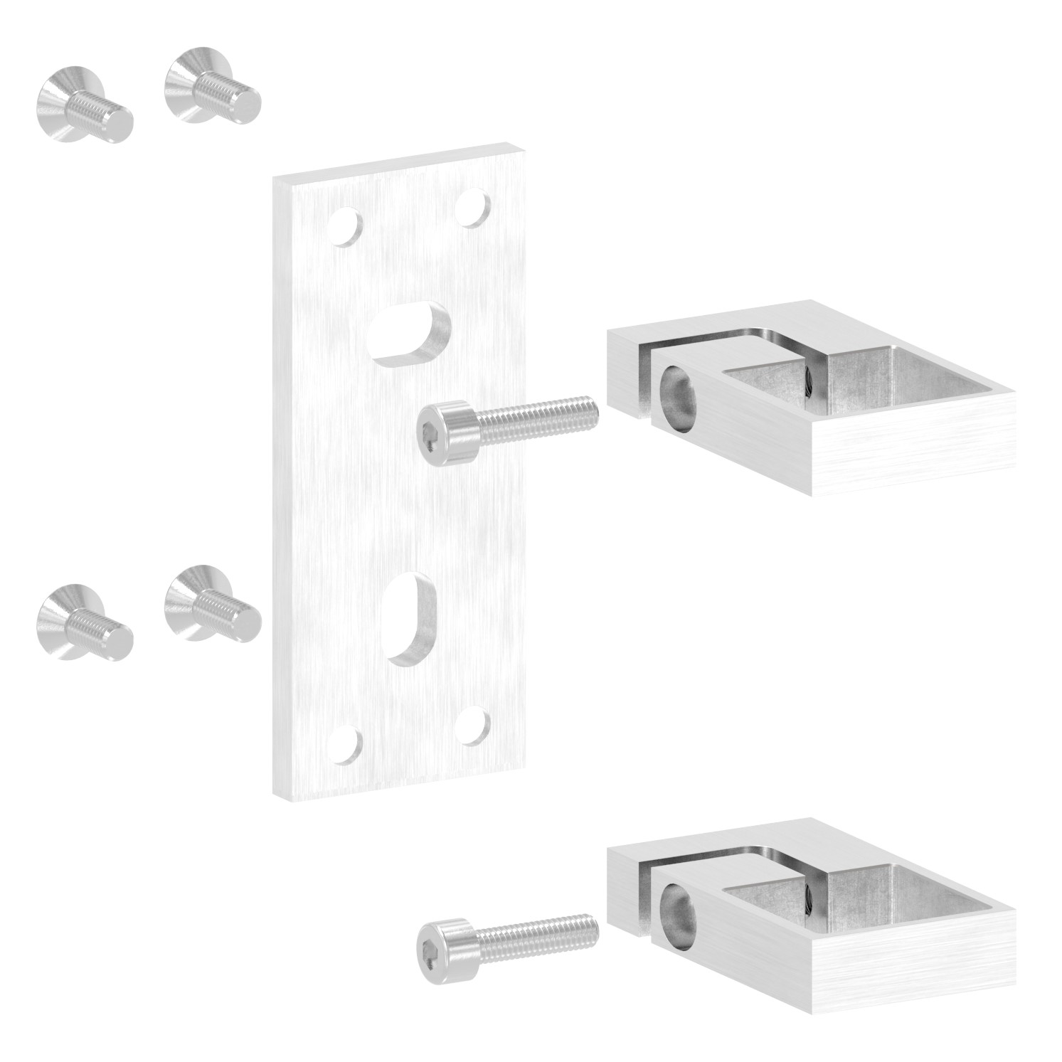 Wandbefestigung für Pfosten 40x40mm, V2A