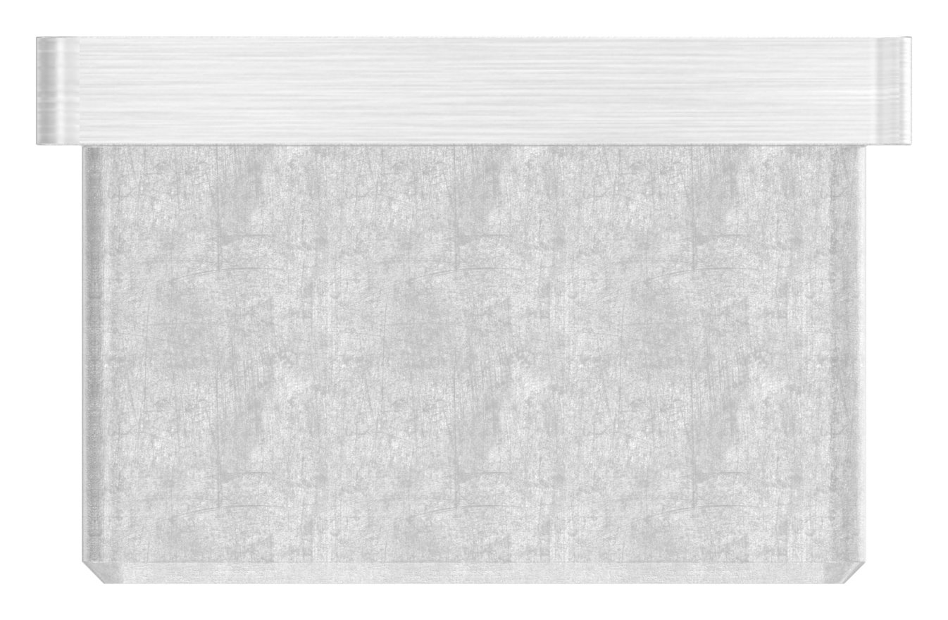 Einsteckkappe mit Bohrung Ø 12mm für Rohr 40x40x2,0mm, V2A