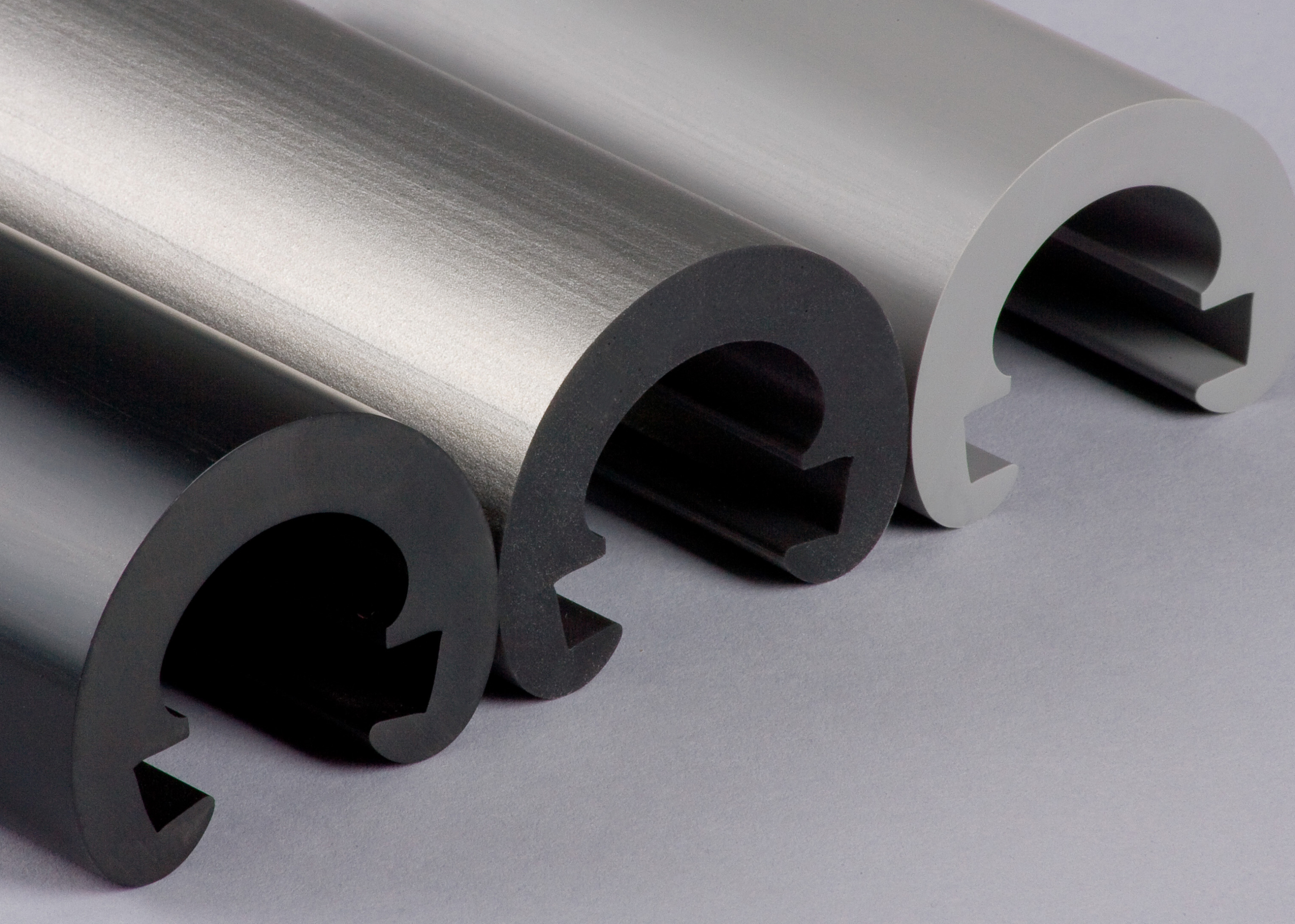 Kunststoffhandlauf Ø 55mm für 40x8mm, verkehrsgrau