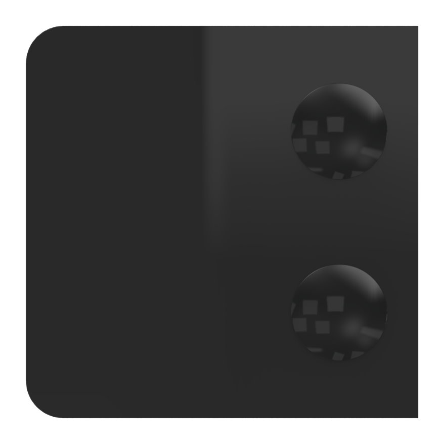 Glasklemme Mod. 14, Anschluss: gerade, Zink roh pulverbeschichtet RAL 9005 schwarz glänzend