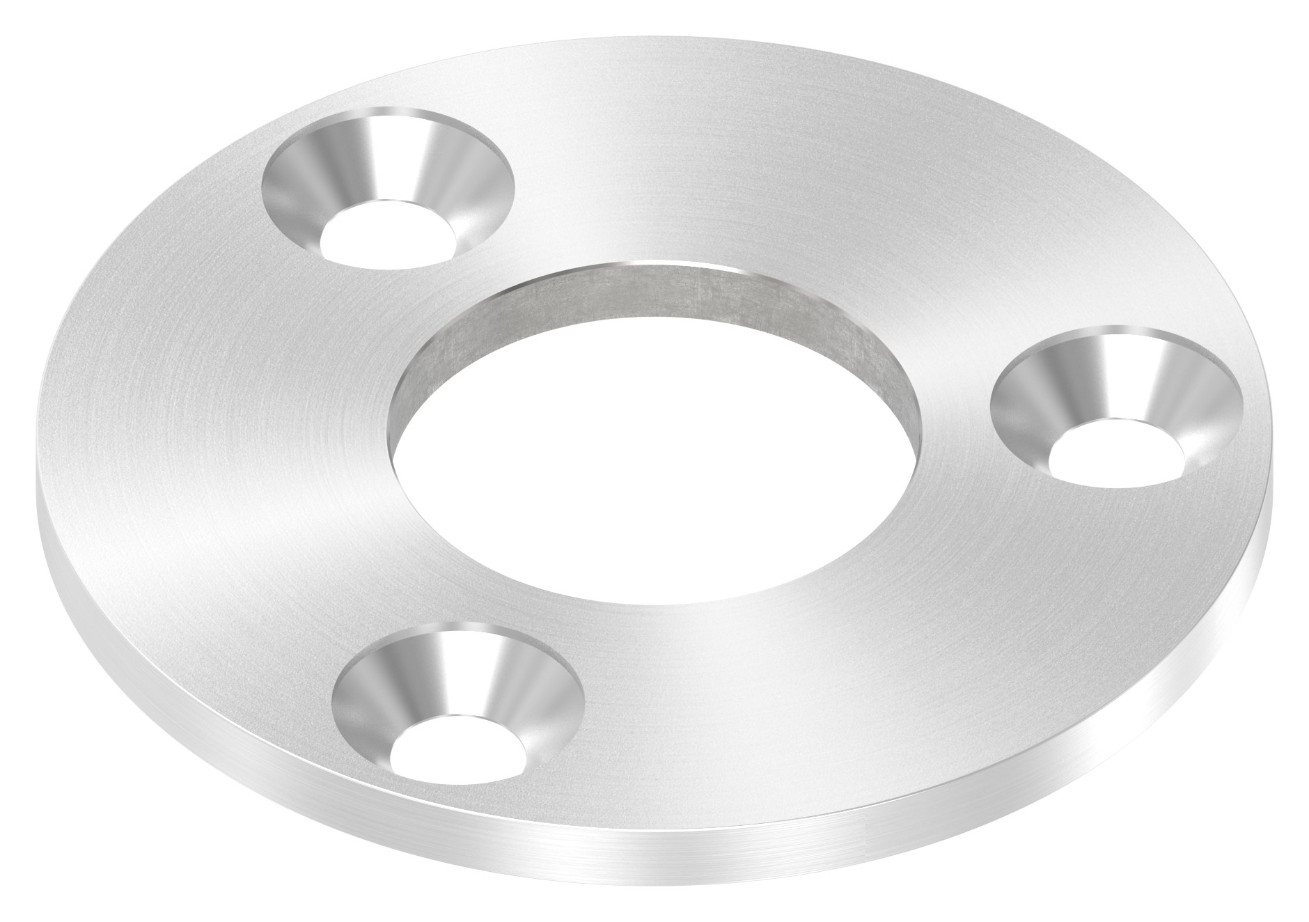 Ankerplatte Ø 100x6mm, mit Rundschliff, V2A