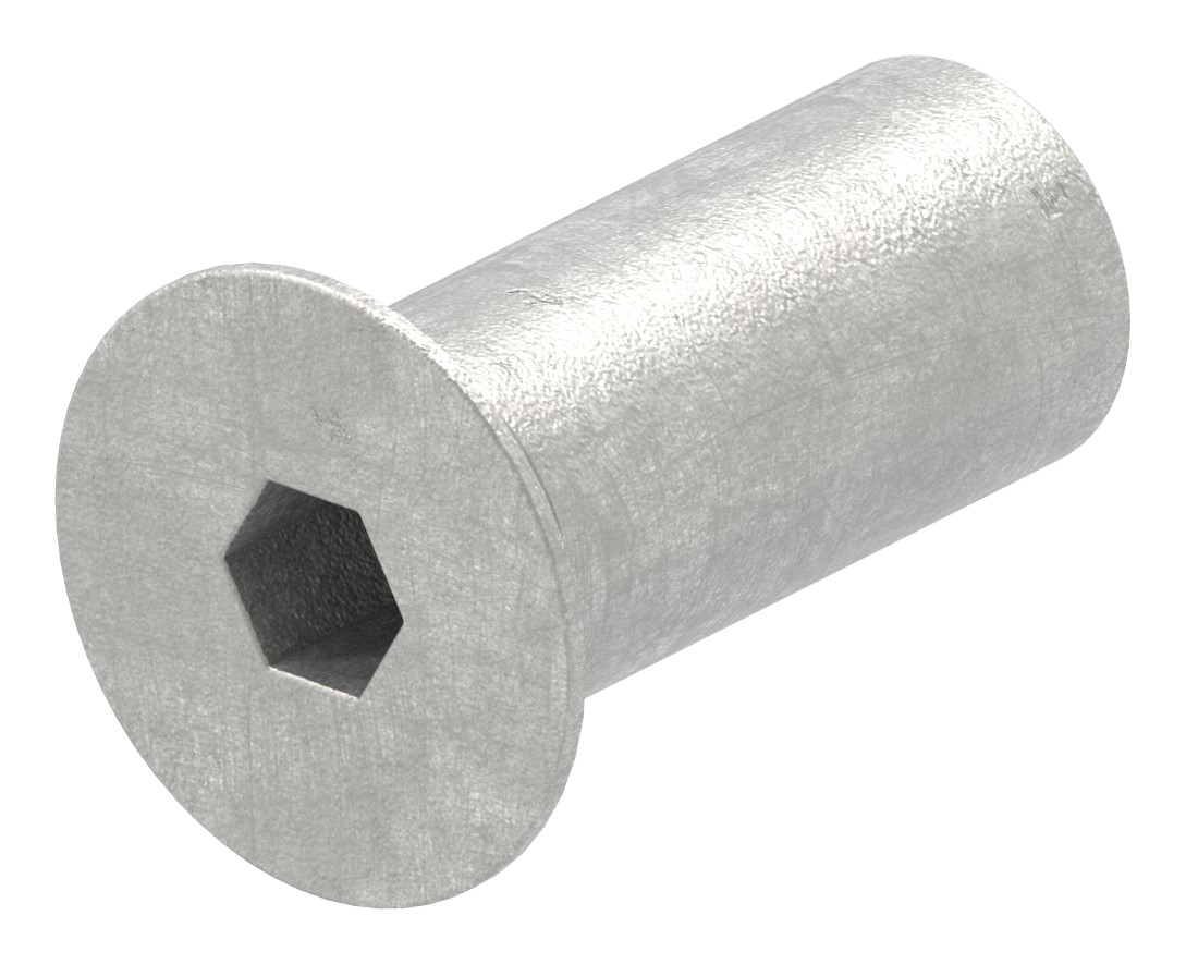 Hülsenmutter mit Senkkopf und ISK, M5x15, V2A