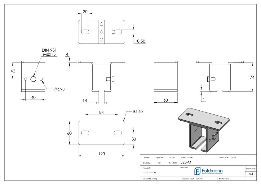 Deckenhalterung für Hängetorlaufschienen