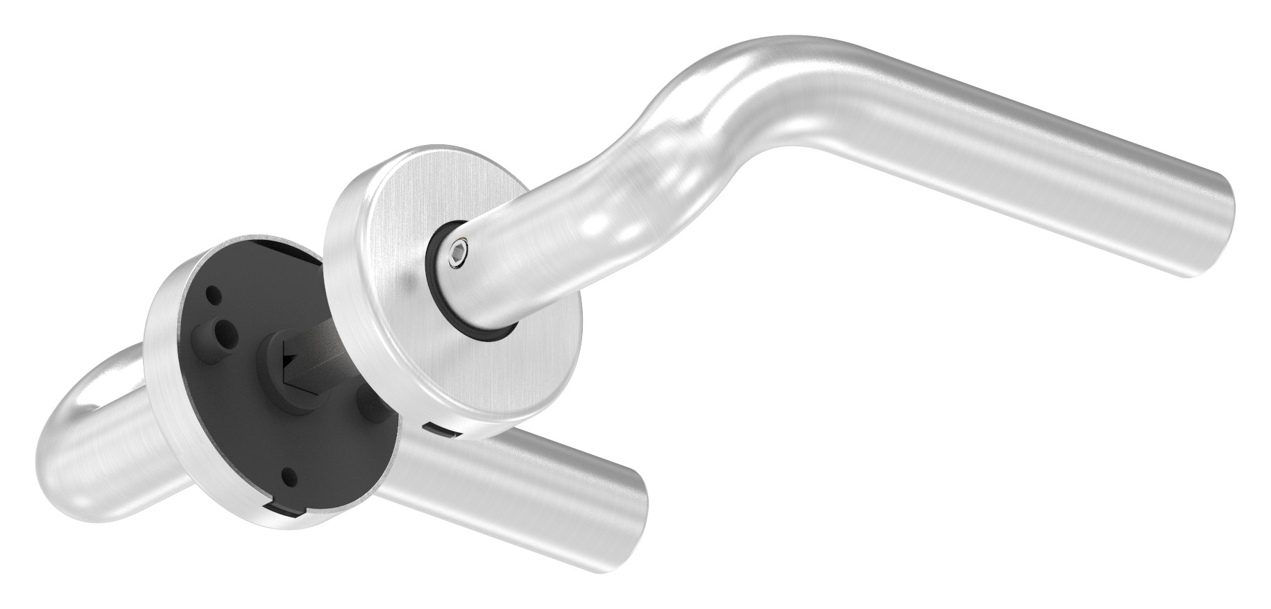 Türdrücker-Paar, drehbar, V2A