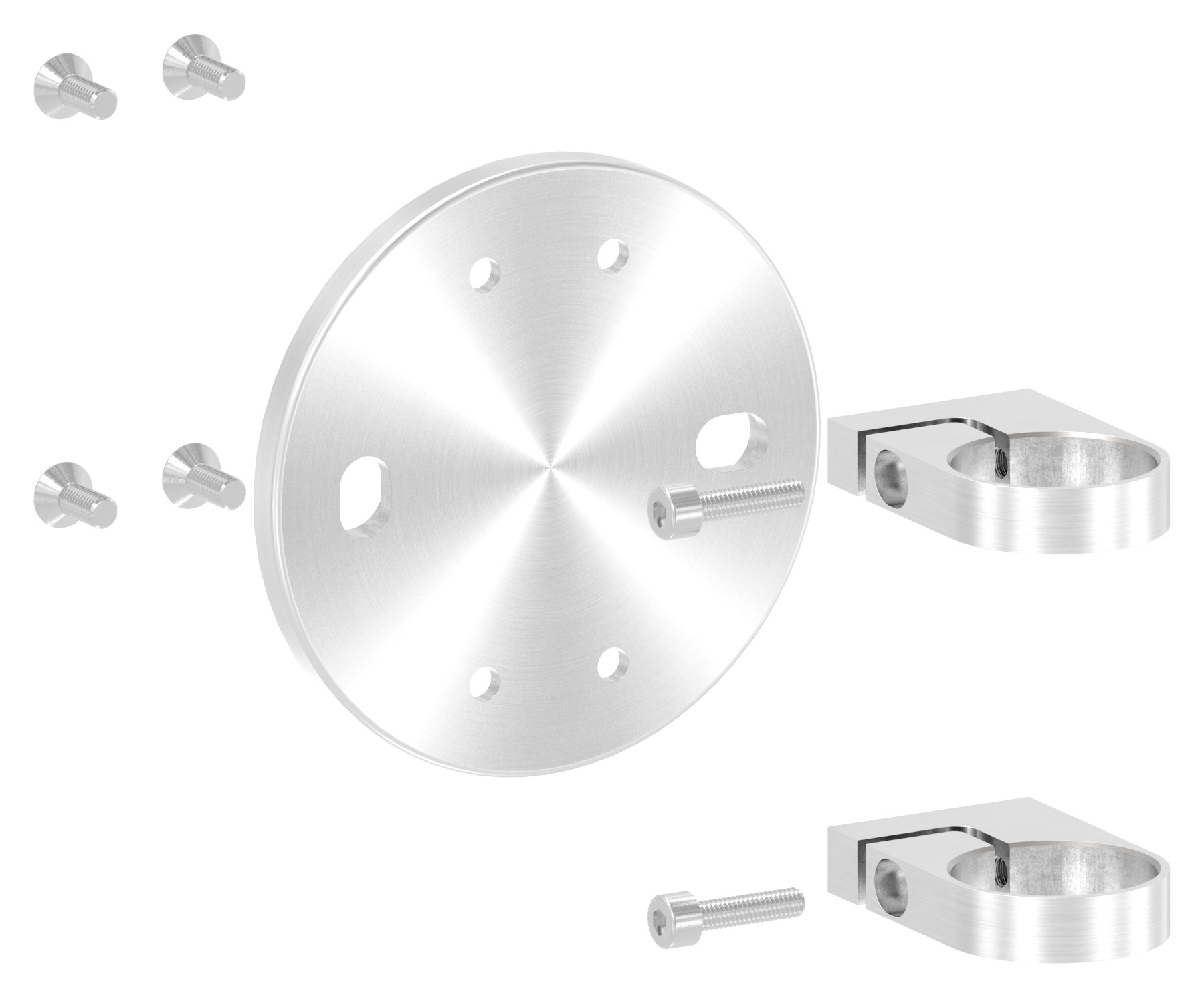 Wandbefestigung für Geländerpfosten 48,3mm, V2A