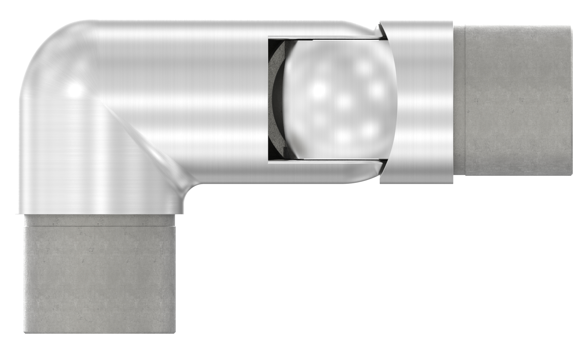 Gelenkstück links, für Rohr 42,4x2,0mm, V2A