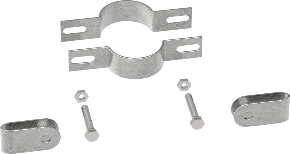 Halter beidseitig, für Rohr Ø 33,7mm