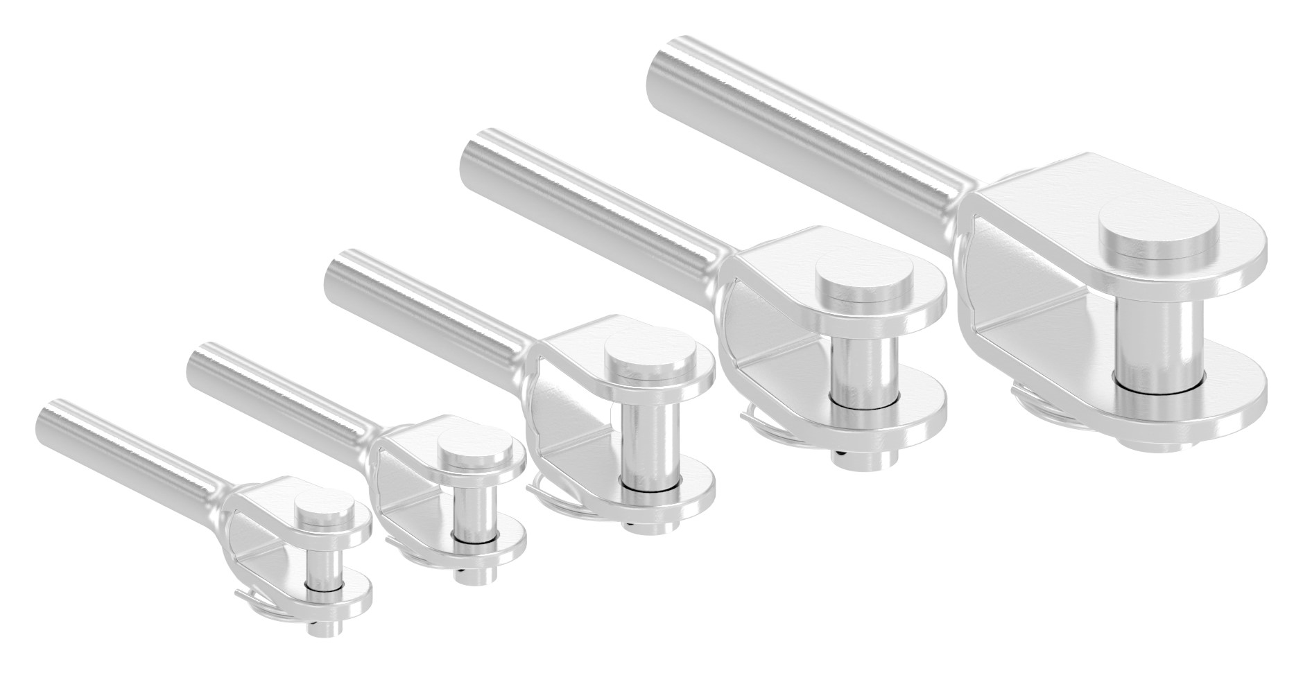 Gabelterminal zum Selbstverpressen für Seil Ø 3mm, V4A
