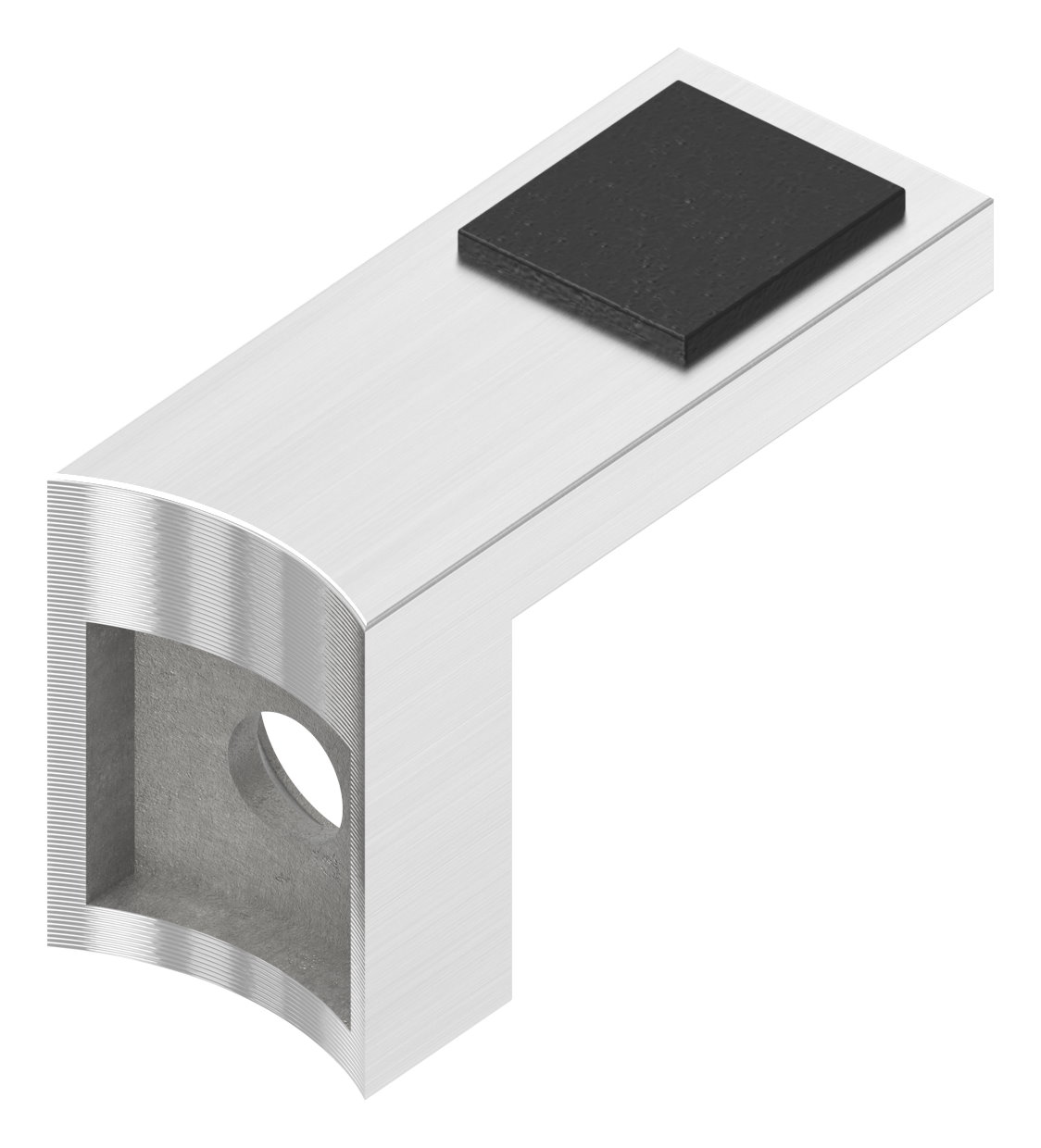 Halteboden mit Anschluss 33,7mm, V2A