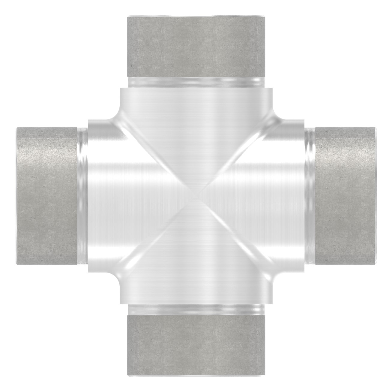 Kreuzstück, für Rohr 42,4x2,0mm, V2A