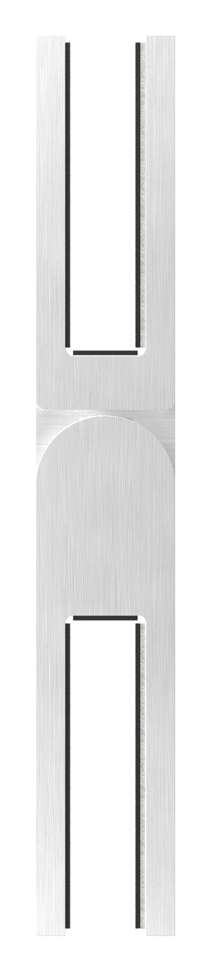 Glasverbinder, für Glas 12 - 12,76mm, verstellbar, V4A
