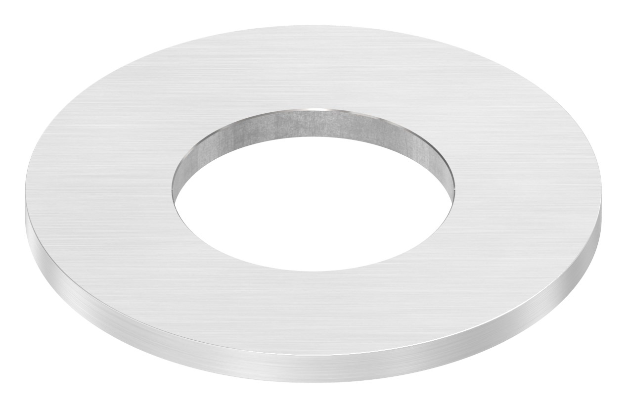 Ankerplatte Ø 100x6mm, mit Längsschliff, V2A