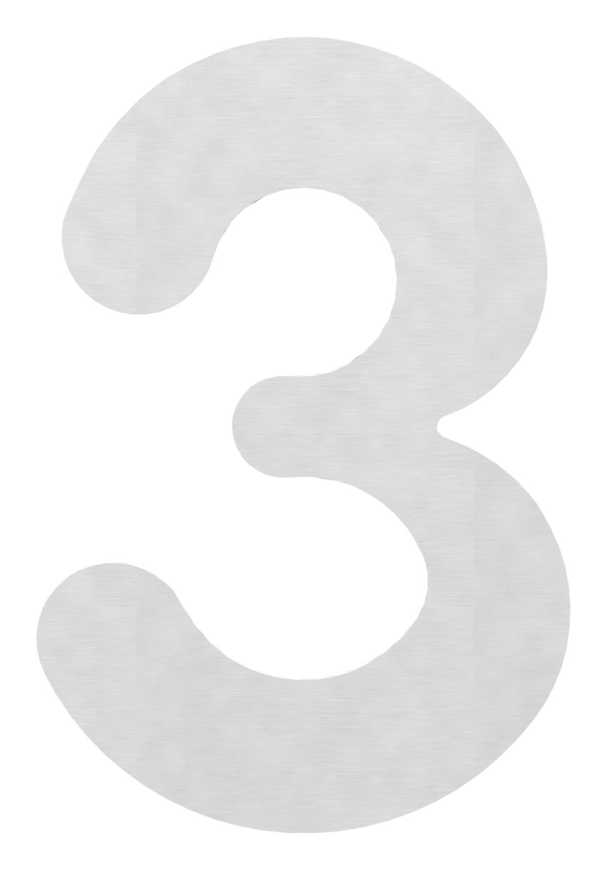 Hausnummer 3 - "groß", V2A