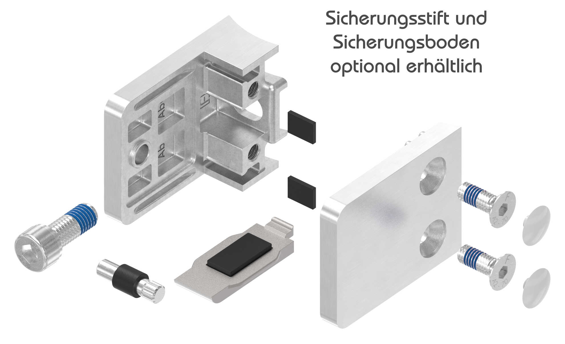 Glasklemme Mod. 36, Anschluss: 60,3mm, in V2A
