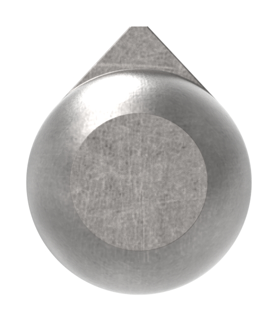 Anschweißband mit Messingring und -stift, Länge: 80mm