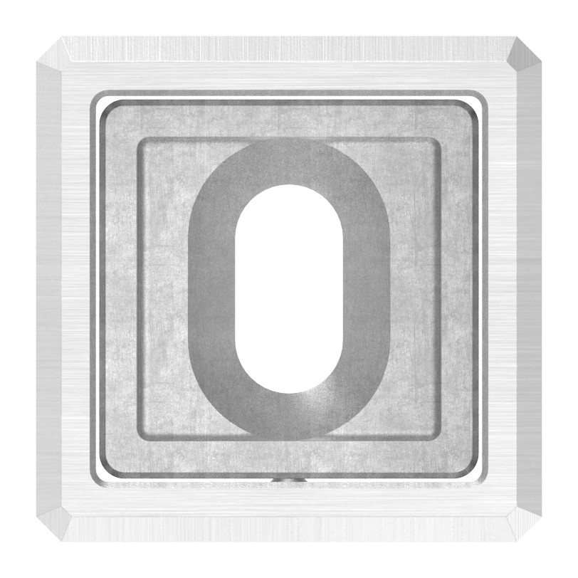 Wandbefestigung für Quadratrohr 30x30mm, V2A