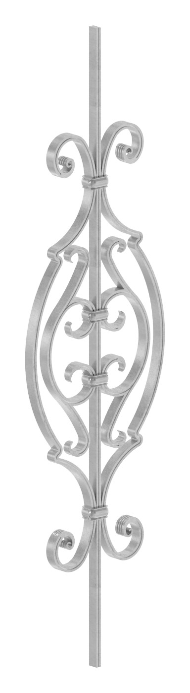 Zierstab 16x8mm, gerillt, Barock, H: 900mm