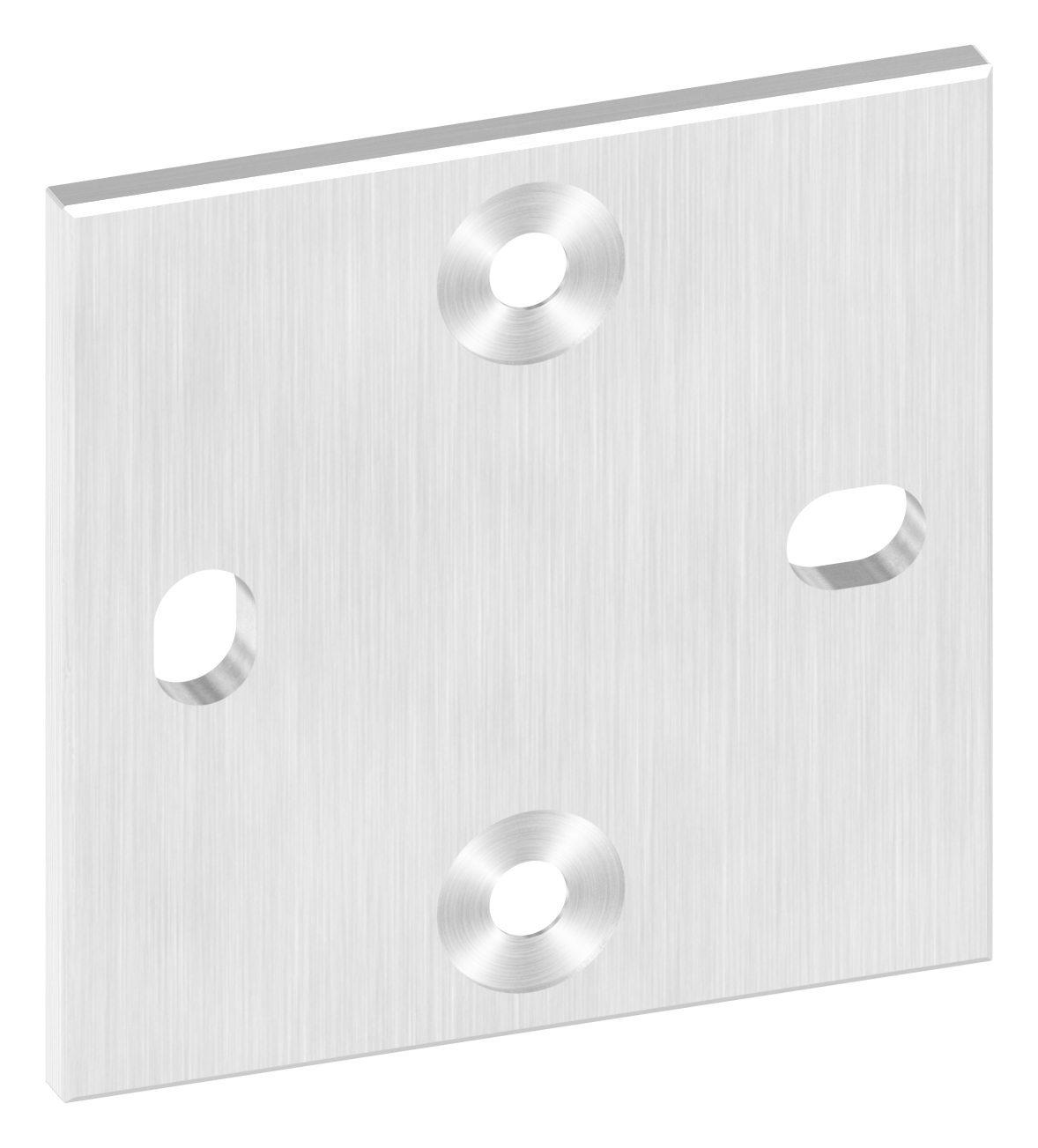 Ankerplatte, 100x100x6mm mit Fase, für DH, V2A