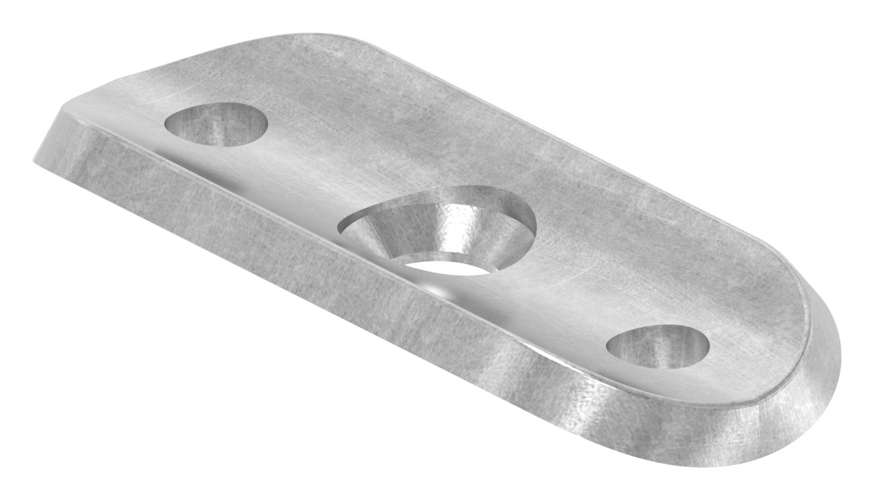 Handlaufanschlussplatte S235JR, Rohranschluss Ø 33,7mm Handlaufanschlussplatte S235JR, Rohranschluss Ø 33,7mm