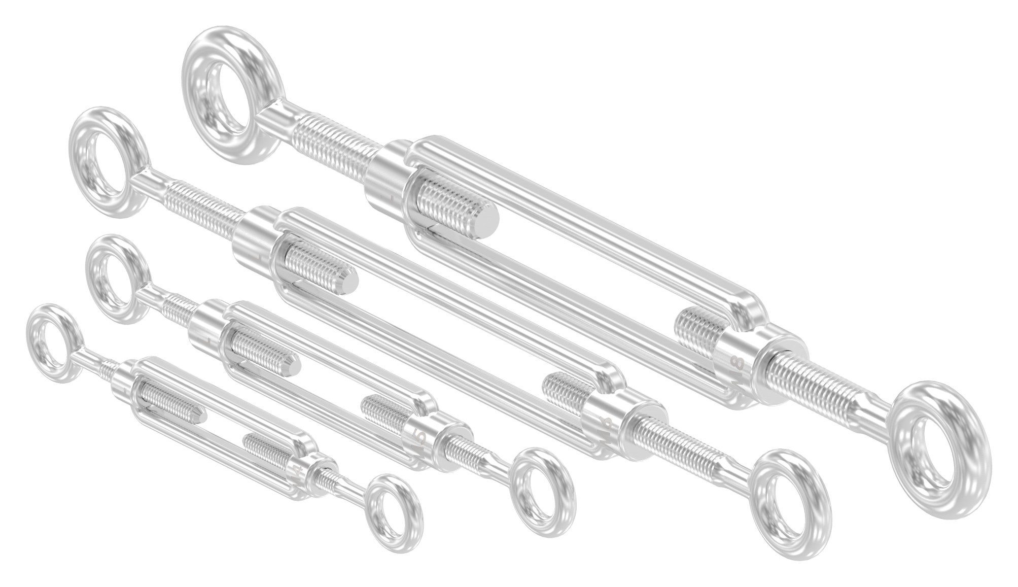 Spannschloss Öse / Öse mit Gewinde M5, V4A