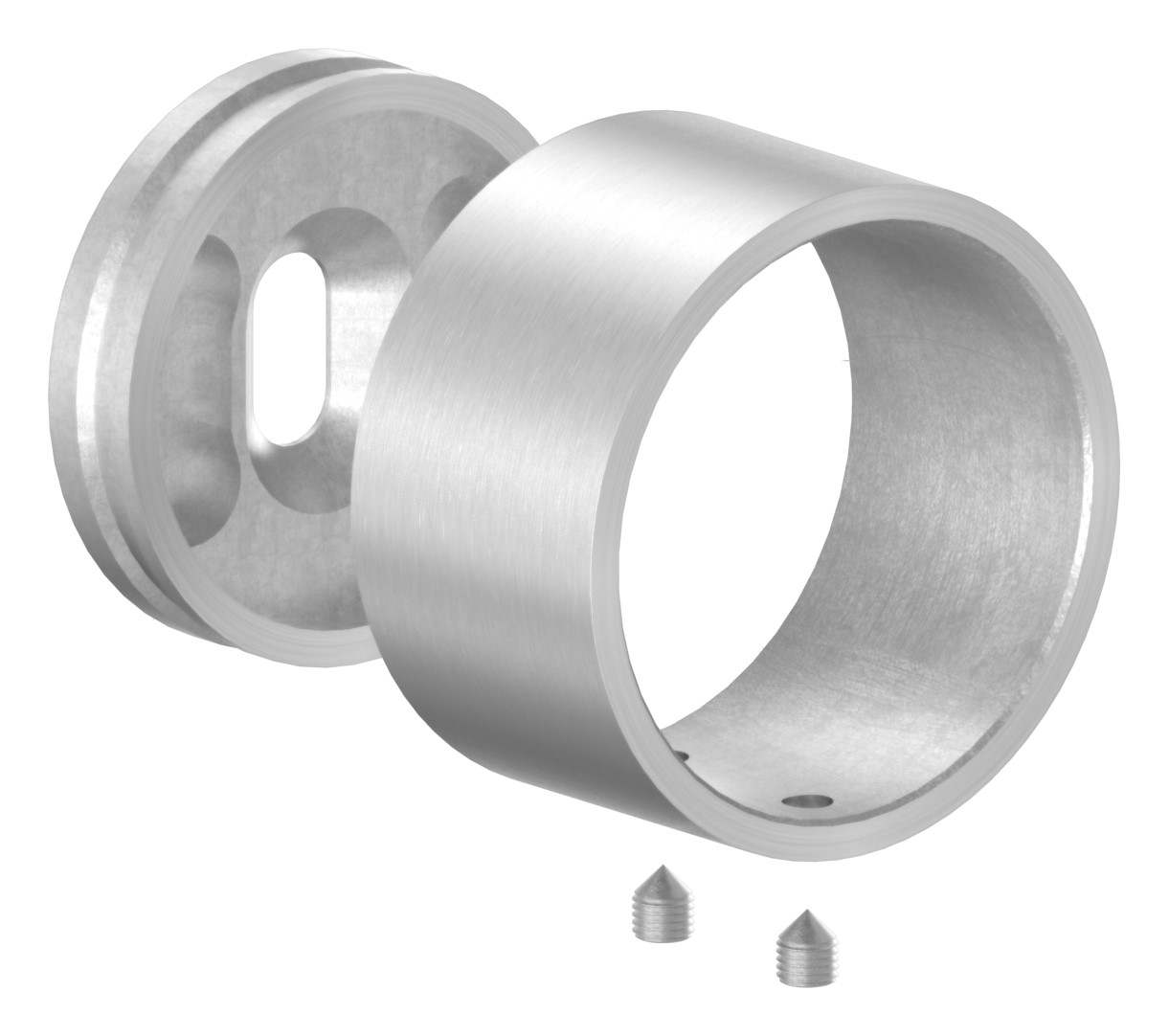 Wandbefestigung für Rohr 48,3mm, V2A