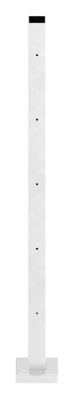 Edelstahlpfosten V2A zur Bodenmontage, H: 880mm