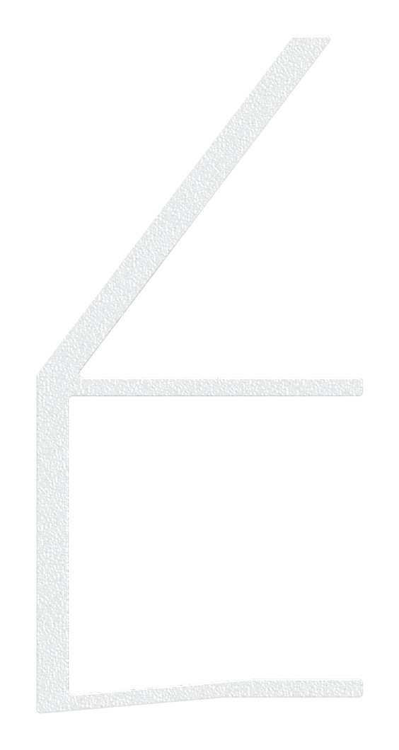 Regenrinne für Vordächer, Glas 17,52mm, L=2000mm, E4/EV1