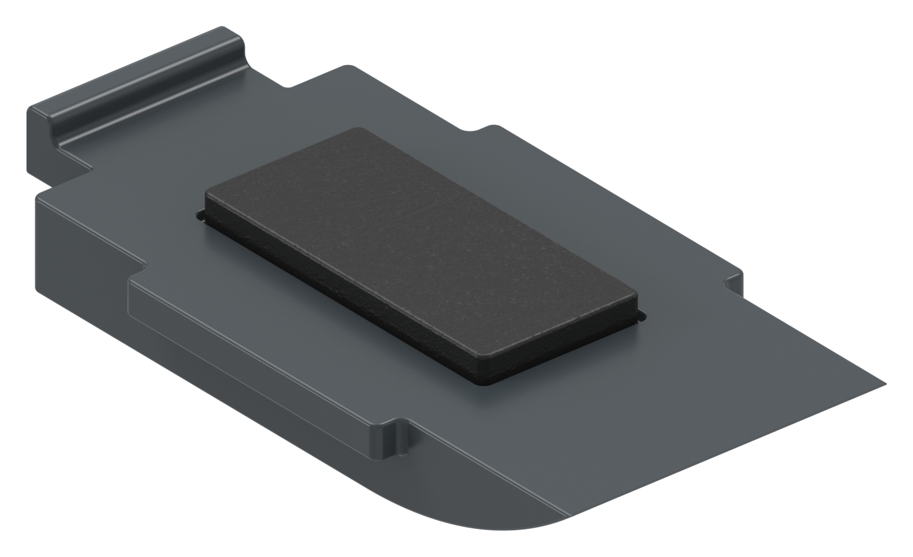 Sicherungsplatte für Mod. 38 , Zink roh pulverbeschichtet in RAL 7016 matt