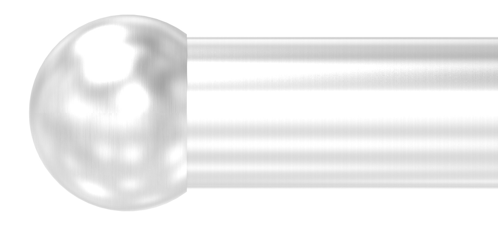 Rohrabschlusskugel hohl für 42,4mm Rohr, mit M8