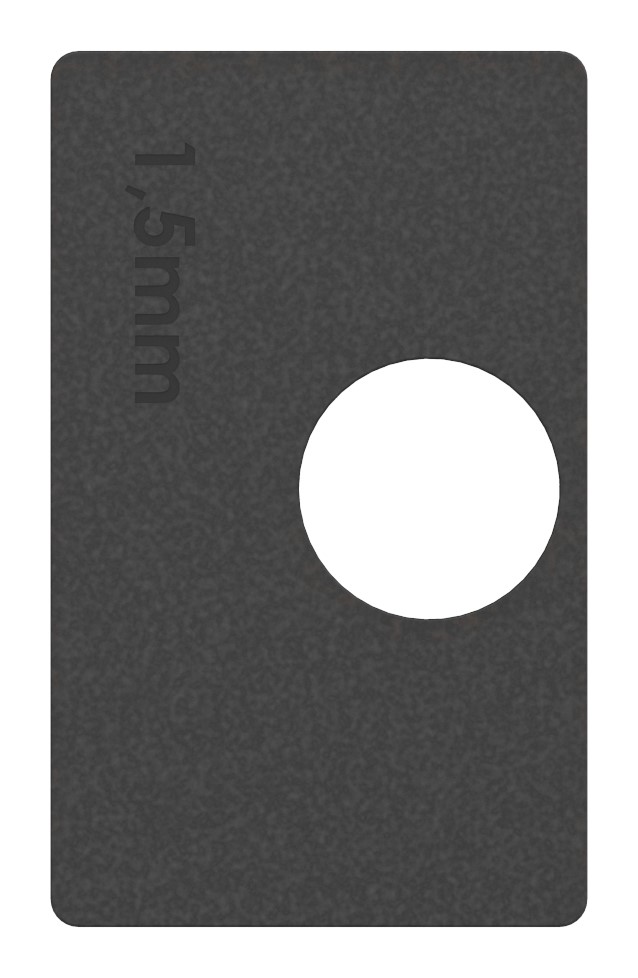 Gummi für Mod. 31, Blech 1,5mm Gummi für Mod. 31, Blech 1,5mm