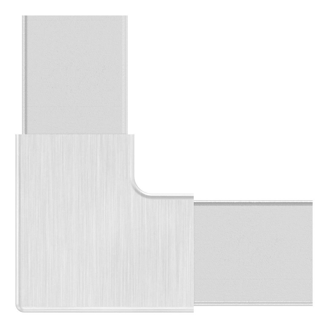 Eckverbinder für quadratisches Klemmprofil 20x20x1,25 mm, V2A