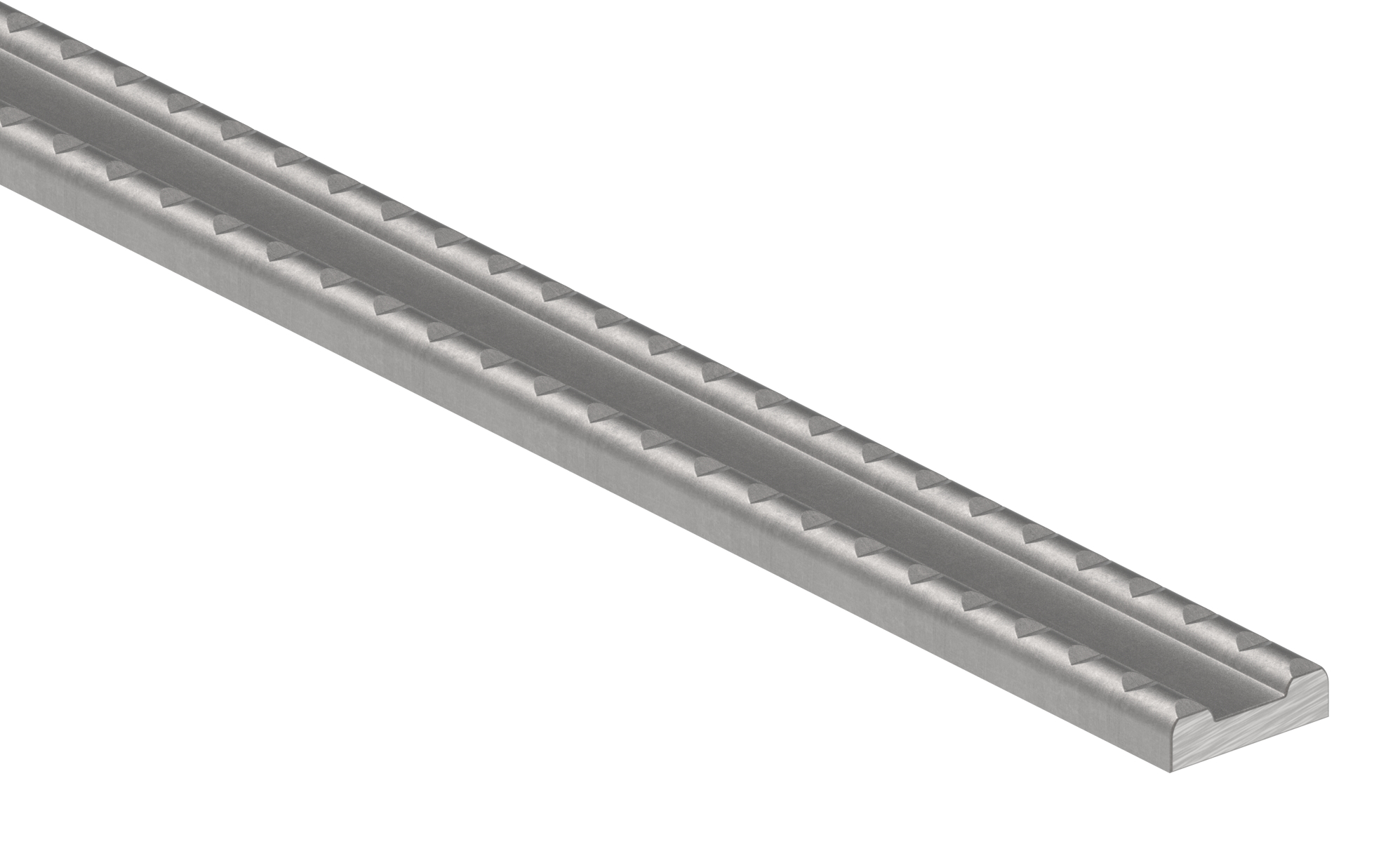 Hespeneisen gerillt 25x8x4mm, L: 3000mm