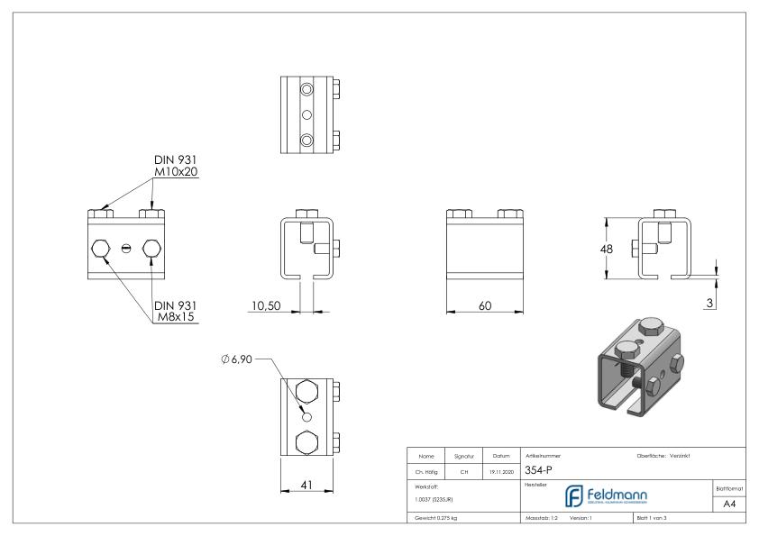 Verbinder für Hängetorlaufschienen
