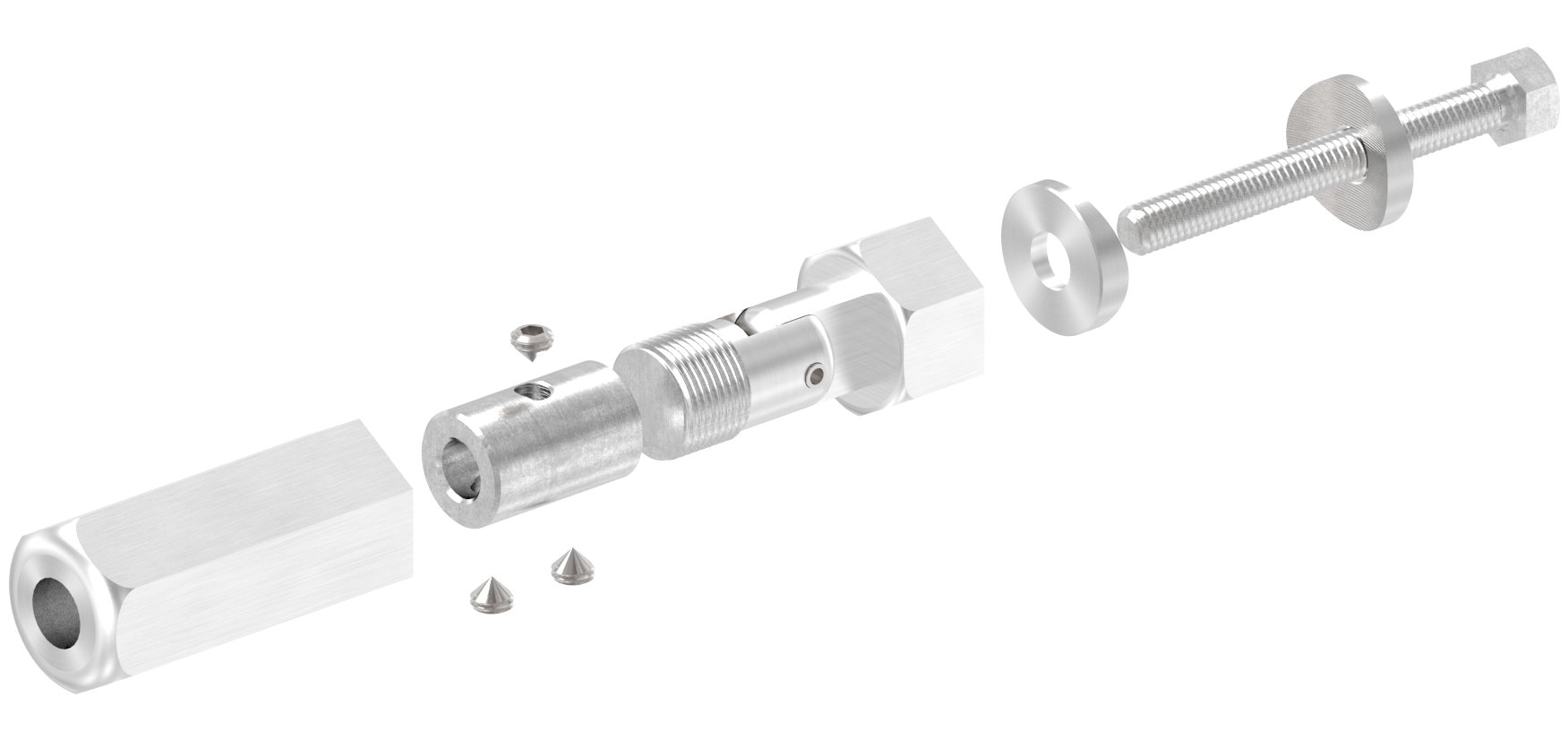 Gewindeterminal zur Selbstmontage, Seil 6mm, V2A Gewindeterminal zur Selbstmontage, Seil 6mm, V2A