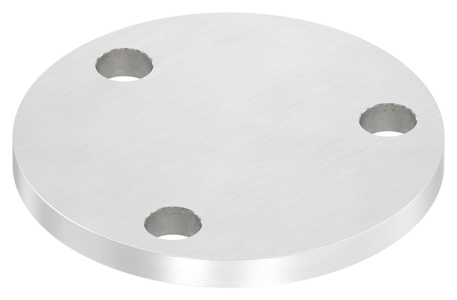 Ankerplatte Ø 100x8mm, mit Längsschliff, V2A