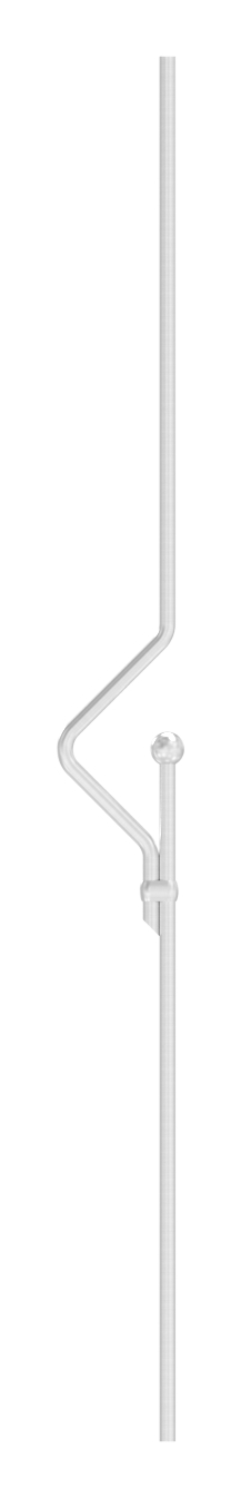 Zierstab aus Ø 12mm mit Kugel Ø 25mm, H: 1000mm, V2A