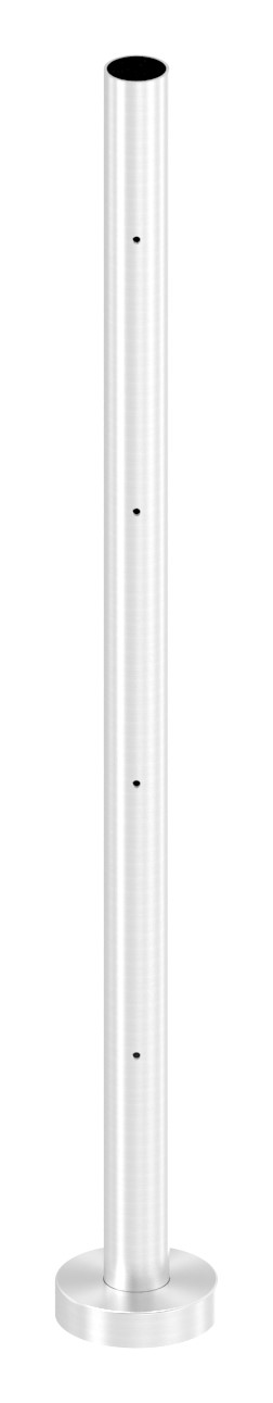Edelstahlpfosten V2A zur Bodenmontage, H: 880mm Edelstahlpfosten V2A zur Bodenmontage, H: 880mm