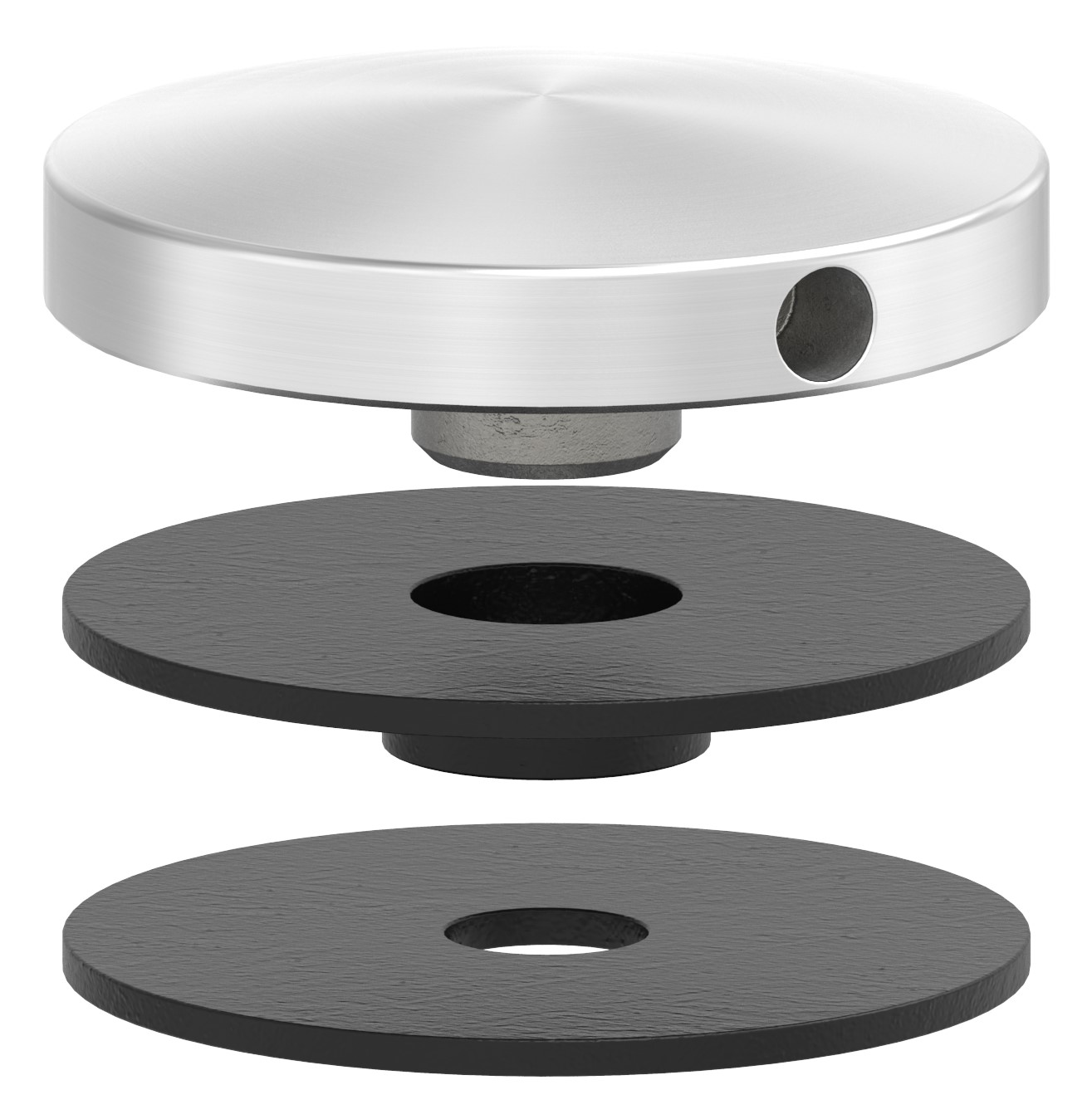 Oberteil für 52mm Glaspunkthalter, V2A Oberteil für 52mm Glaspunkthalter, V2A