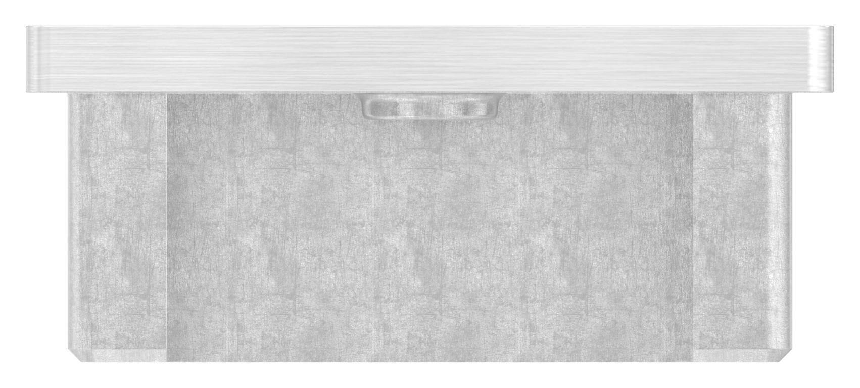 Einsteckkappe, für Rohr 60x40x3,0mm mit M8 Gewinde, V2A