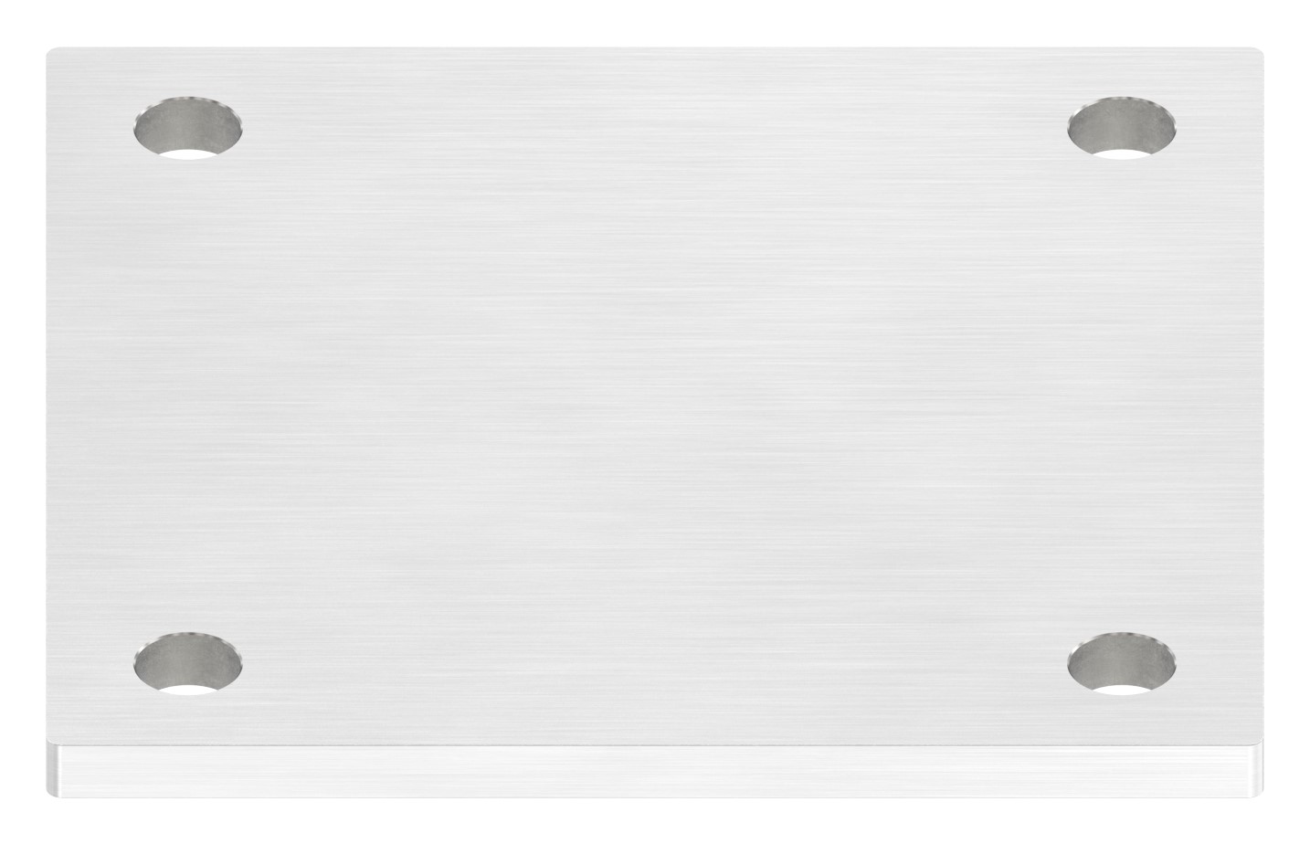 Ankerplatte, 150x150x8mm, mit Längsschliff, V2A