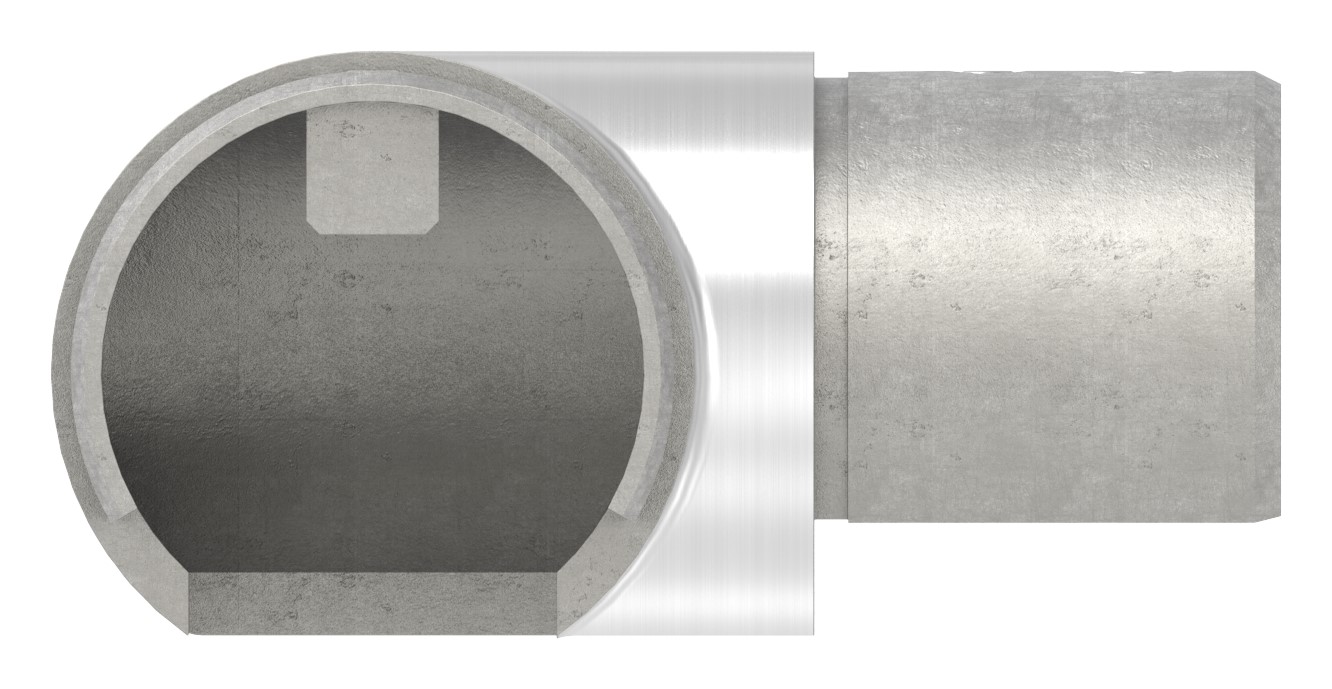 Eckbogen horizontal, für 48,3mm, V2A, Verlaufsecke Eckbogen horizontal, für 48,3mm, V2A, Verlaufsecke