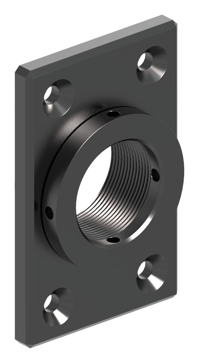 Montageplatte eckig 65x100mm Montageplatte eckig 65x100mm