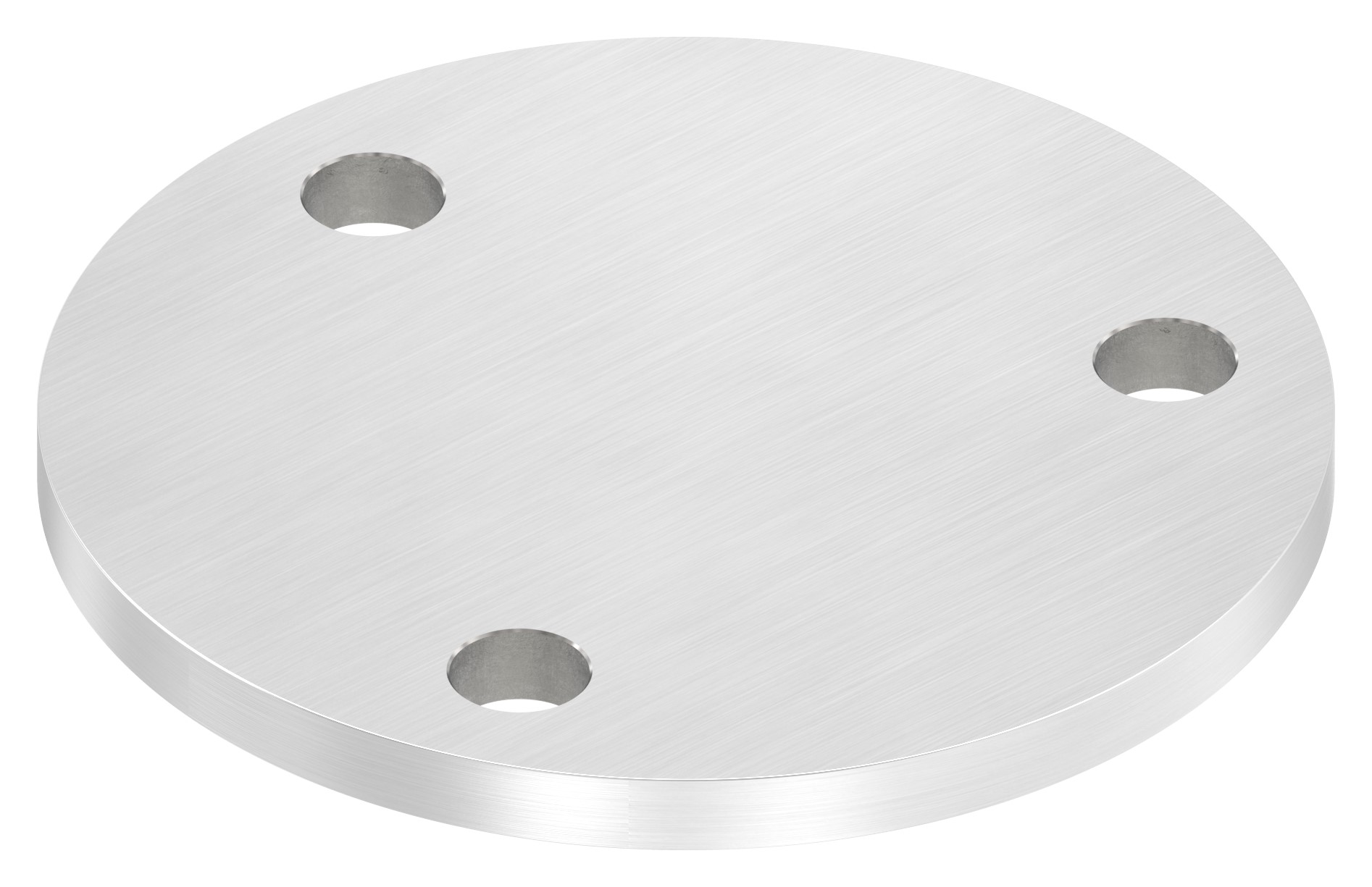 Ankerplatte Ø 120x8mm, mit Längsschliff, V2A
