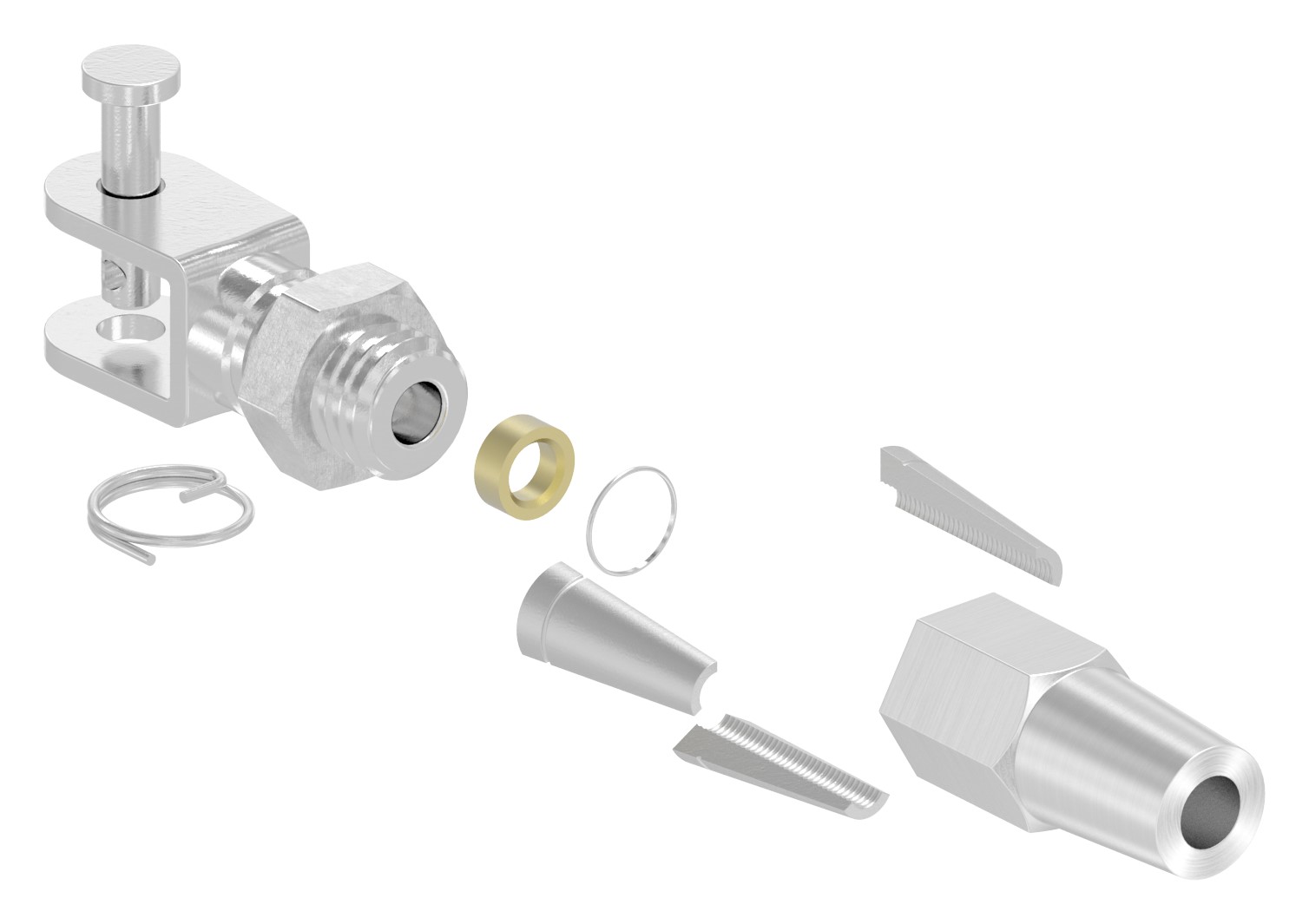 Gabelterminal zur Selbstmontage für Seil Ø 4mm, V4A
