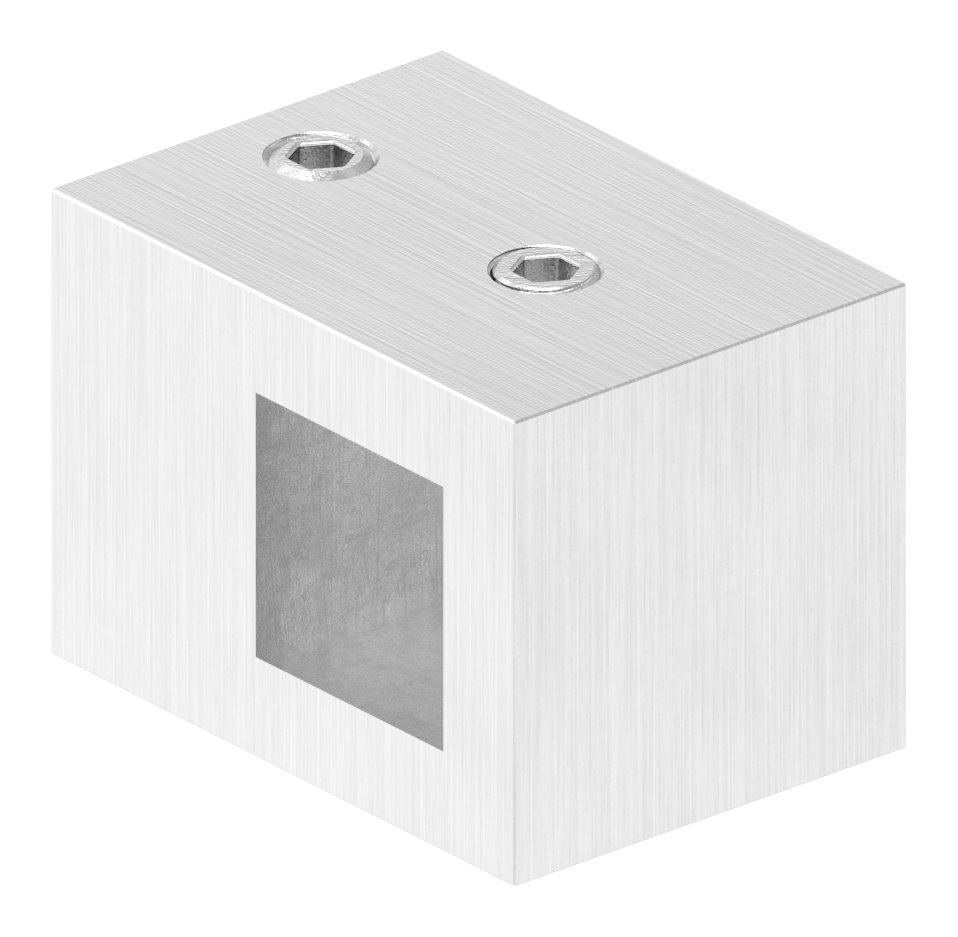 Querstabhalter, gerader Anschluss, 12x12mm Vierkan