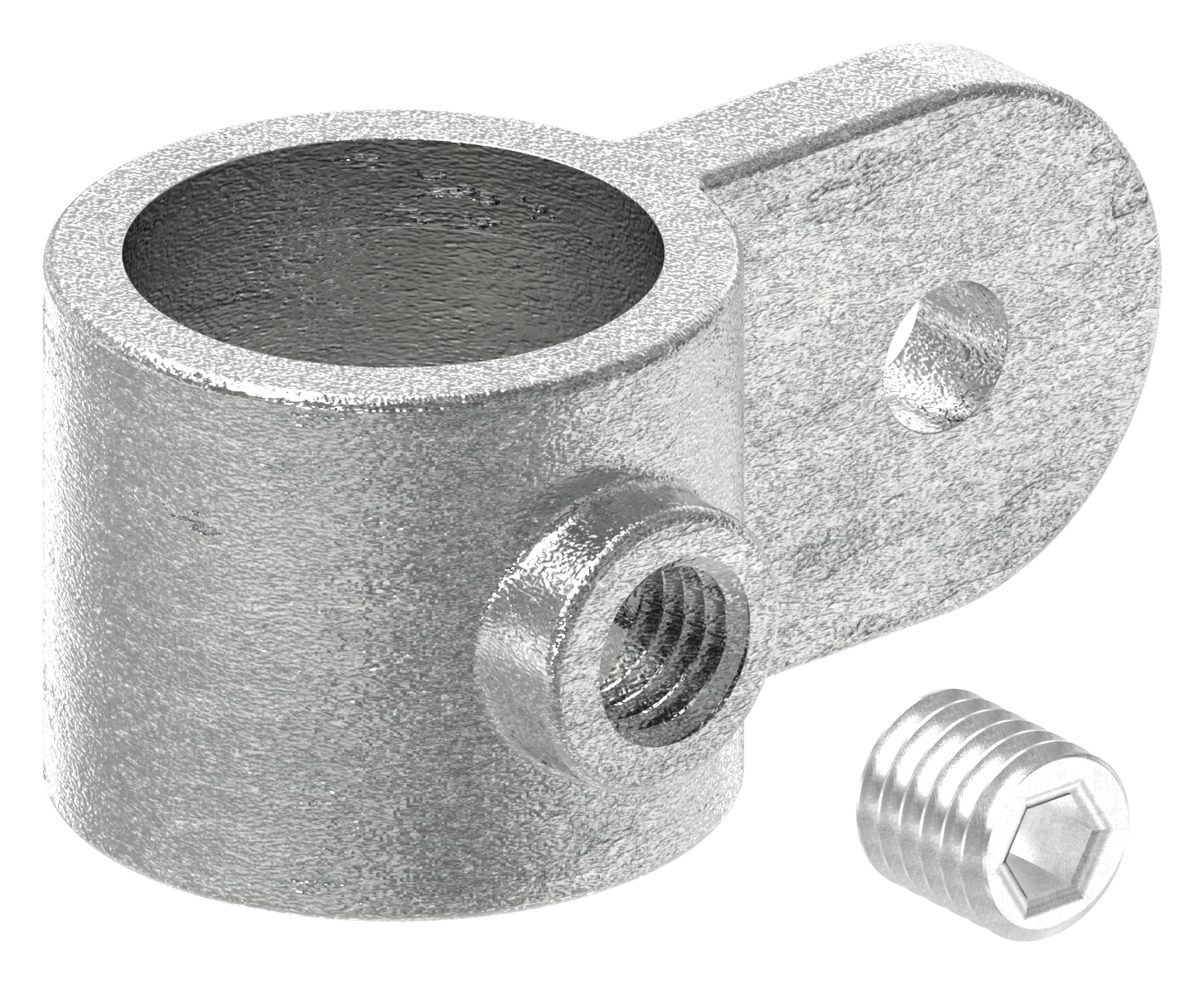 Halter mit einer Lasche, für Rohr Ø 33,7mm