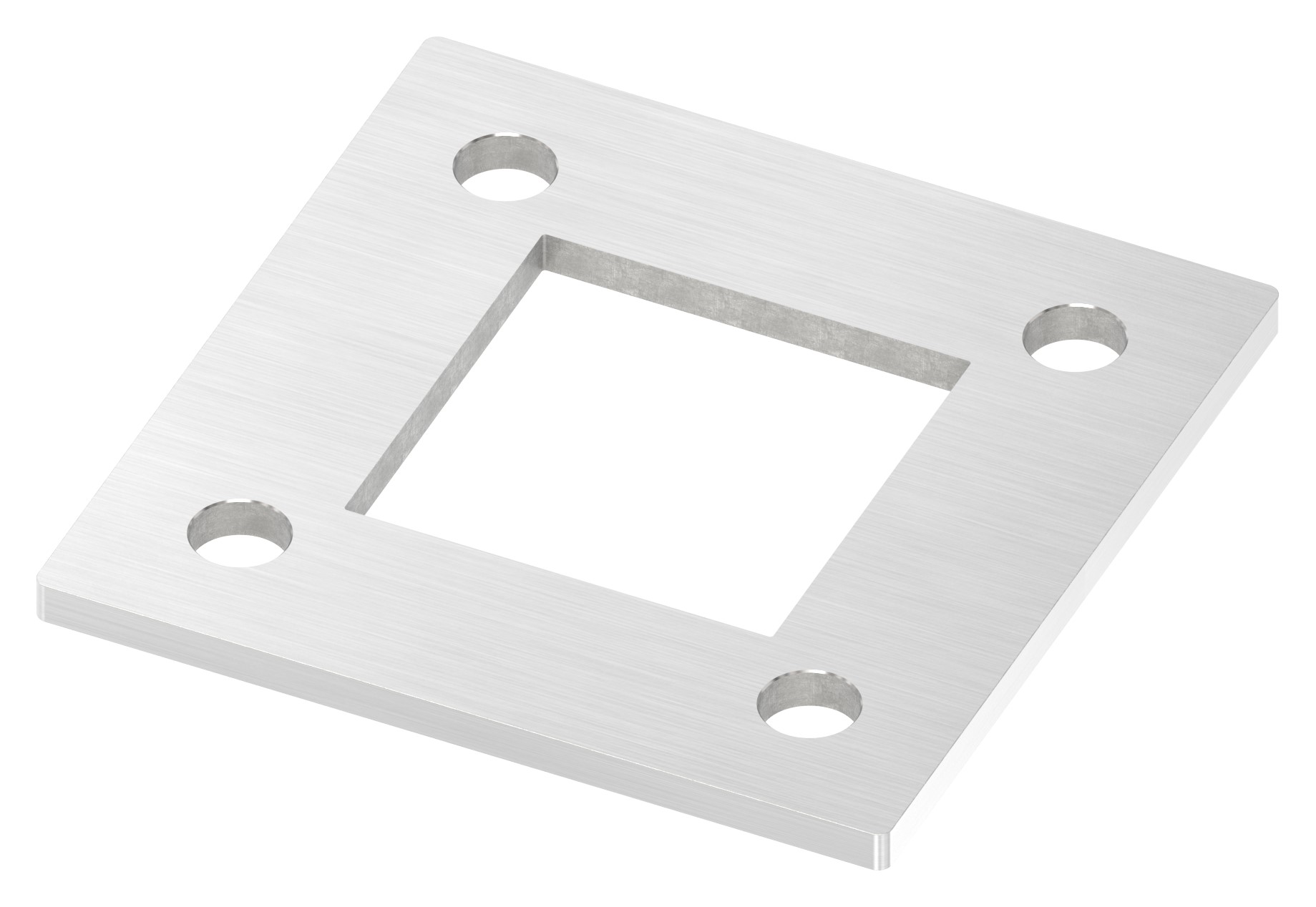 Ankerplatte, 120x120x6mm, mit Längsschliff, V2A