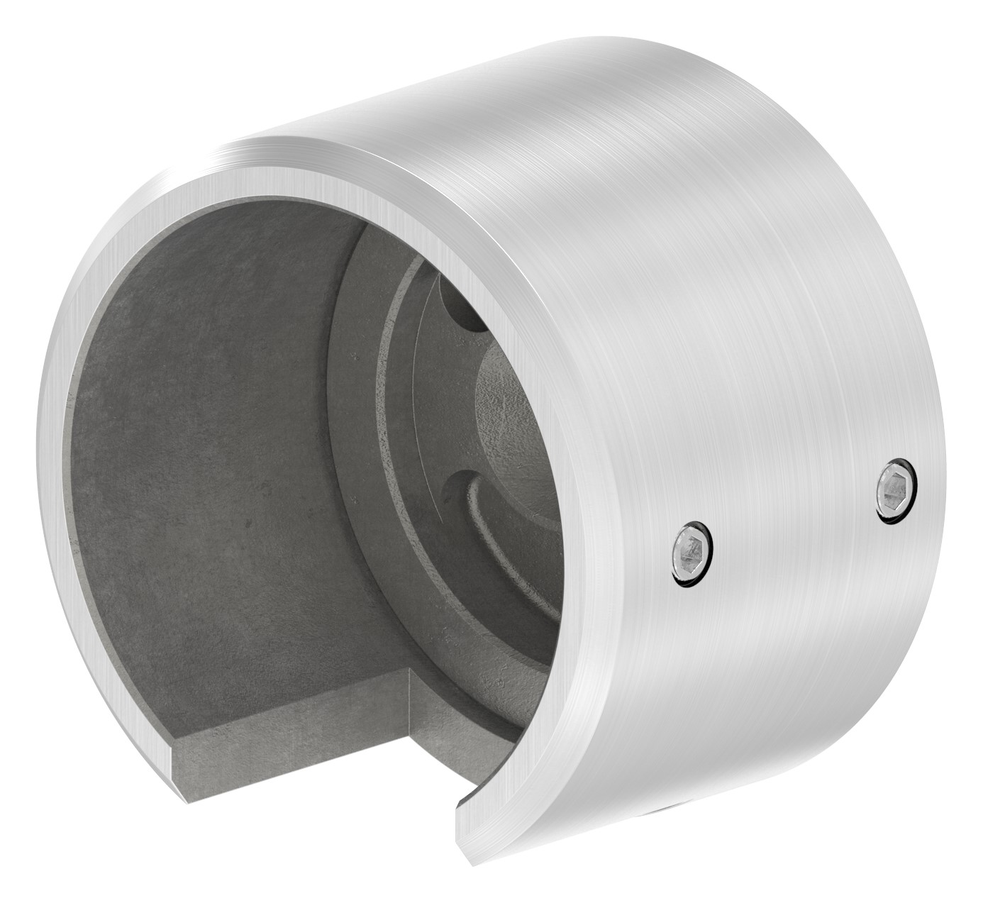 Wandbefestigung für Nutrohr 48,3mm, rechts, V4A