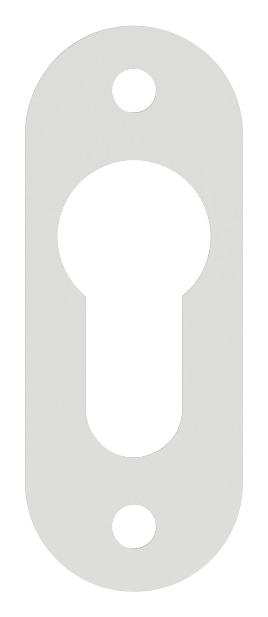 Schlüsselrosette PZ-Alu abgerundet (Paar)