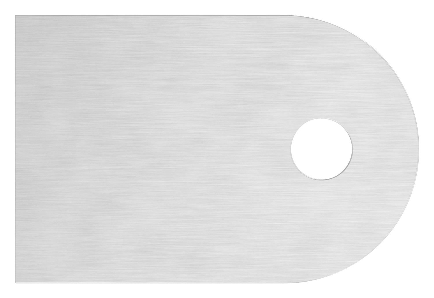 Anschweißlasche, 60x40x6mm, geschliffen, V2A